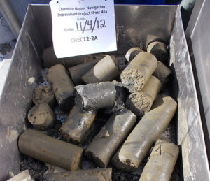 Charleston Harbor Core Samples in Bin