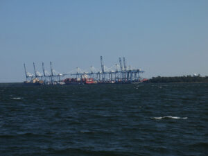 Dock Area taken from Water in Charleston Harbor area