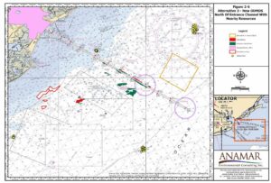 Alternative 3 New ODMDS North of Entrance Channel with Nearby Resources