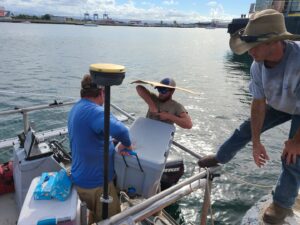 Two ANAMAR team members working on San Juan Harbor Deepening Project.