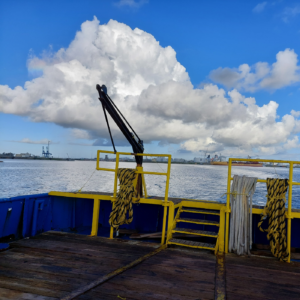 Back of sampling vessel.